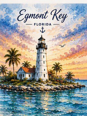 Key West, Florida Canvas Print | Coastal Wall Art | Tropical Beach Décor 11x14